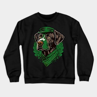 Pointer dog St. Patrick's day Crewneck Sweatshirt